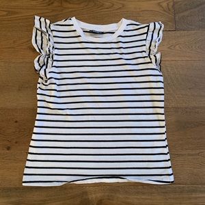 SHEIN Black and White Stripped Tee